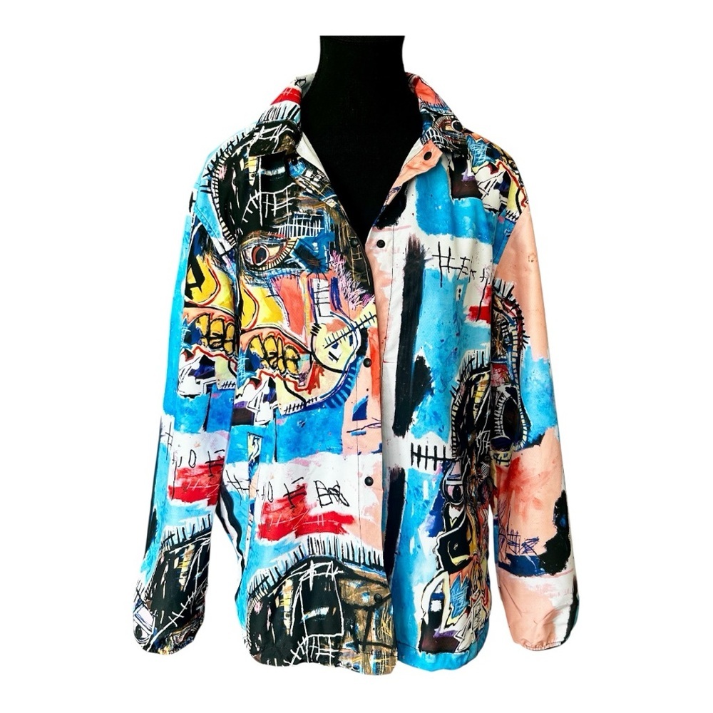 Herschel Supply Company Multicolor Abstract Art Button Down Shirt/Jacket, Size S